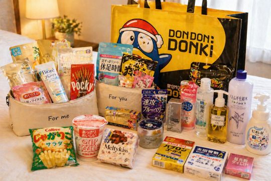 일본 돈키호테 추천템을 선물용과 자기용으로 나누어 담은 이미지