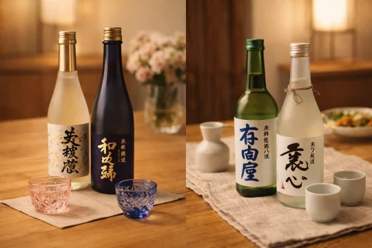 일본 사케 추천 기준으로 향과 스타일 차이를 비교하는 장면 이미지