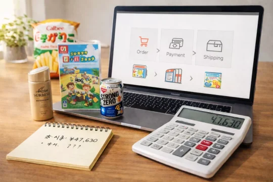 일본 직구 관세를 확인하며 구매 전에 계산해보는 현실적인 장면 이미지